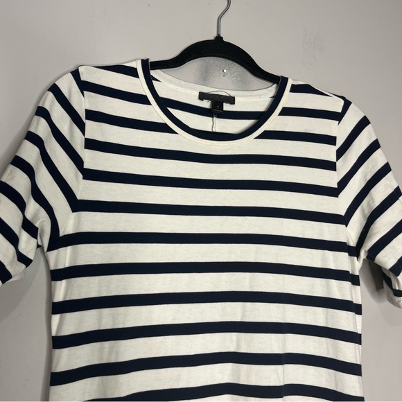 J. Crew Stripe Knit Maxi Dress Short Sleeve Navy & White Stripe Cotton, Size S - Picture 9 of 16